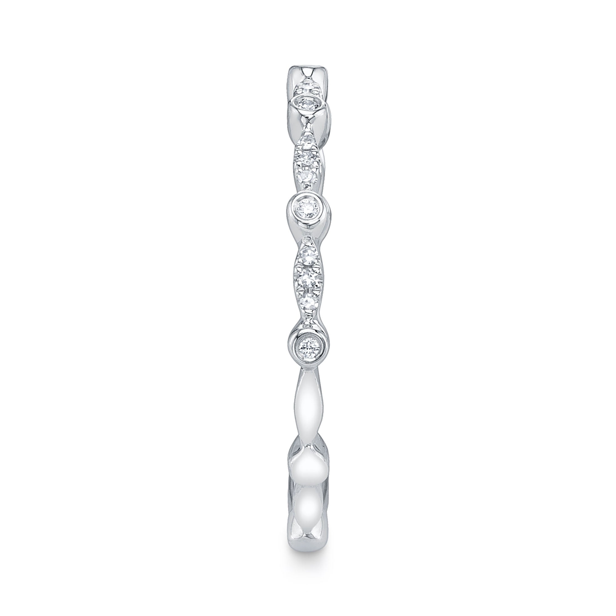 0.06CT 14K W/G DIAMOND LADYS BAND