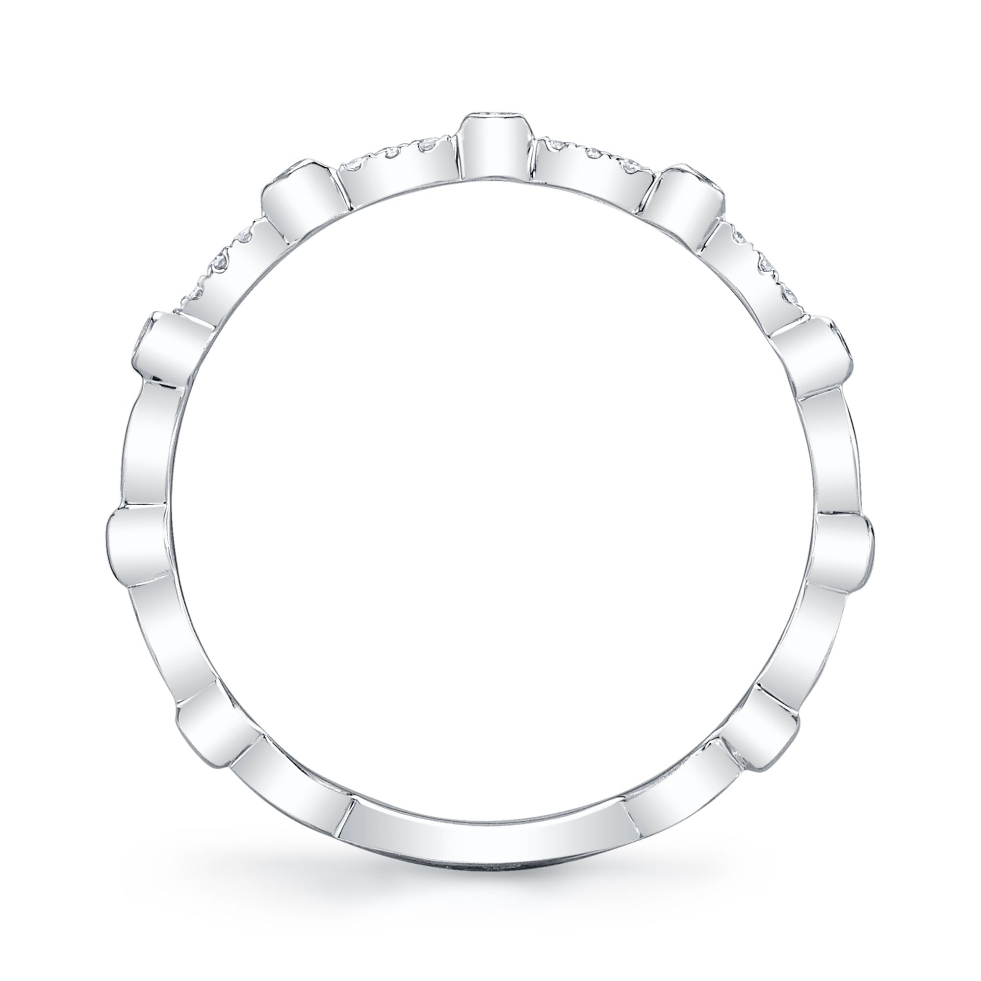 0.06CT 14K W/G DIAMOND LADYS BAND