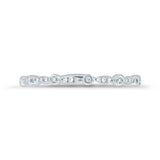 0.06CT 14K W/G DIAMOND LADYS BAND SZ 6