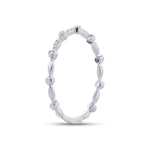 0.06CT 14K W/G DIAMOND LADYS BAND SZ 6