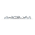 0.06CT 14K W/G DIAMOND LADYS BAND SZ 8