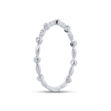 0.06CT 14K W/G DIAMOND LADYS BAND SZ 8