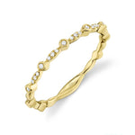0.06CT 14K Y/G DIAMOND LADYS BAND