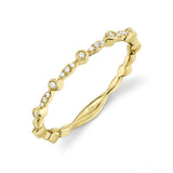 0.06CT 14K Y/G DIAMOND LADYS BAND