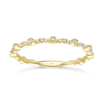 0.06CT 14K Y/G DIAMOND LADYS BAND