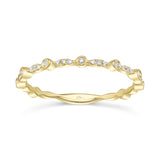 0.06CT 14K Y/G DIAMOND LADYS BAND