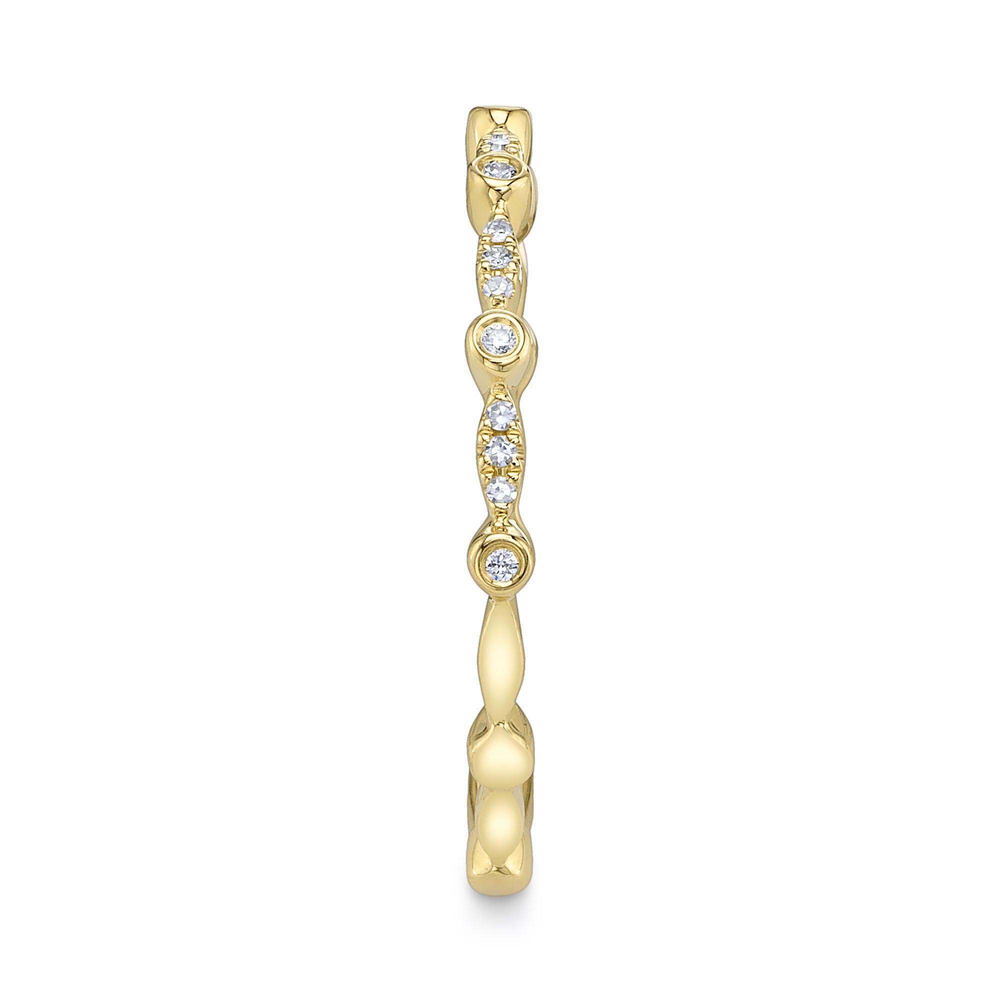 0.06CT 14K Y/G DIAMOND LADYS BAND