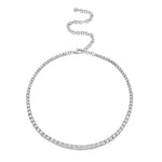 4.39CT 14K W/G DIAMOND TENNIS NECKLACE