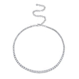 4.39CT 14K W/G DIAMOND TENNIS NECKLACE