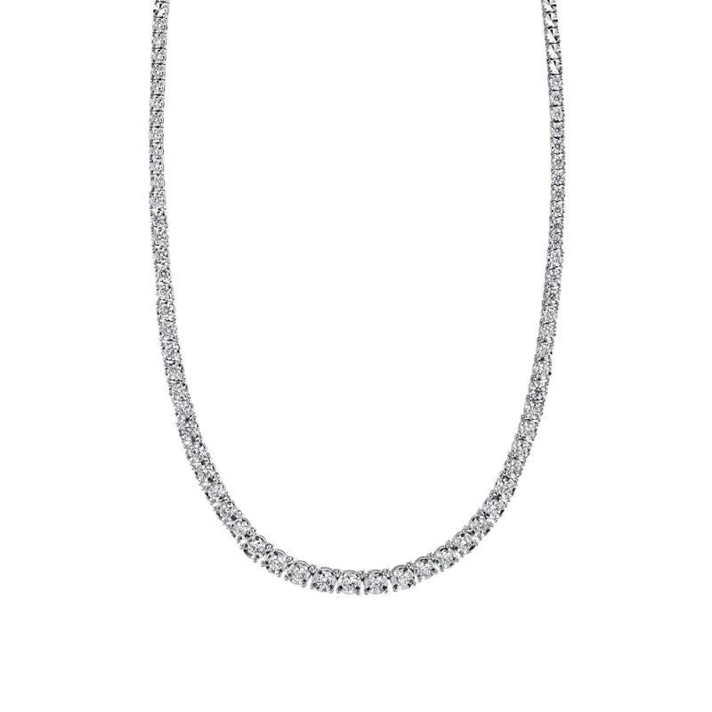 4.39CT 14K W/G DIAMOND TENNIS NECKLACE