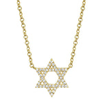 0.11CT 14K Y/G DIAMOND STAR OF DAVID NECKLACE