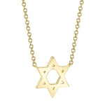 0.11CT 14K Y/G DIAMOND STAR OF DAVID NECKLACE