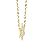 0.11CT 14K Y/G DIAMOND STAR OF DAVID NECKLACE