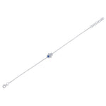 0.09CT DIAMOND & 0.08CT BLUE SAPPHIRE 14K W/G HAMSA BRACELET