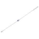 0.09CT DIAMOND & 0.08CT BLUE SAPPHIRE 14K W/G HAMSA BRACELET