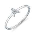 0.04CT 14K W/G DIAMOND LADYS RING - INITIAL A