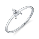 0.04CT 14K W/G DIAMOND LADYS RING - INITIAL A