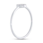 0.04CT 14K W/G DIAMOND LADYS RING - INITIAL O