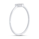 0.04CT 14K W/G DIAMOND LADYS RING - INITIAL O