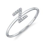 0.05CT 14K W/G DIAMOND LADYS RING - INITIAL Z