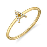 0.04CT 14K Y/G DIAMOND LADYS RING - INITIAL A