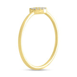 0.04CT 14K Y/G DIAMOND LADYS RING - INITIAL O