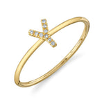 0.03CT 14K Y/G DIAMOND LADYS RING - INITIAL Y