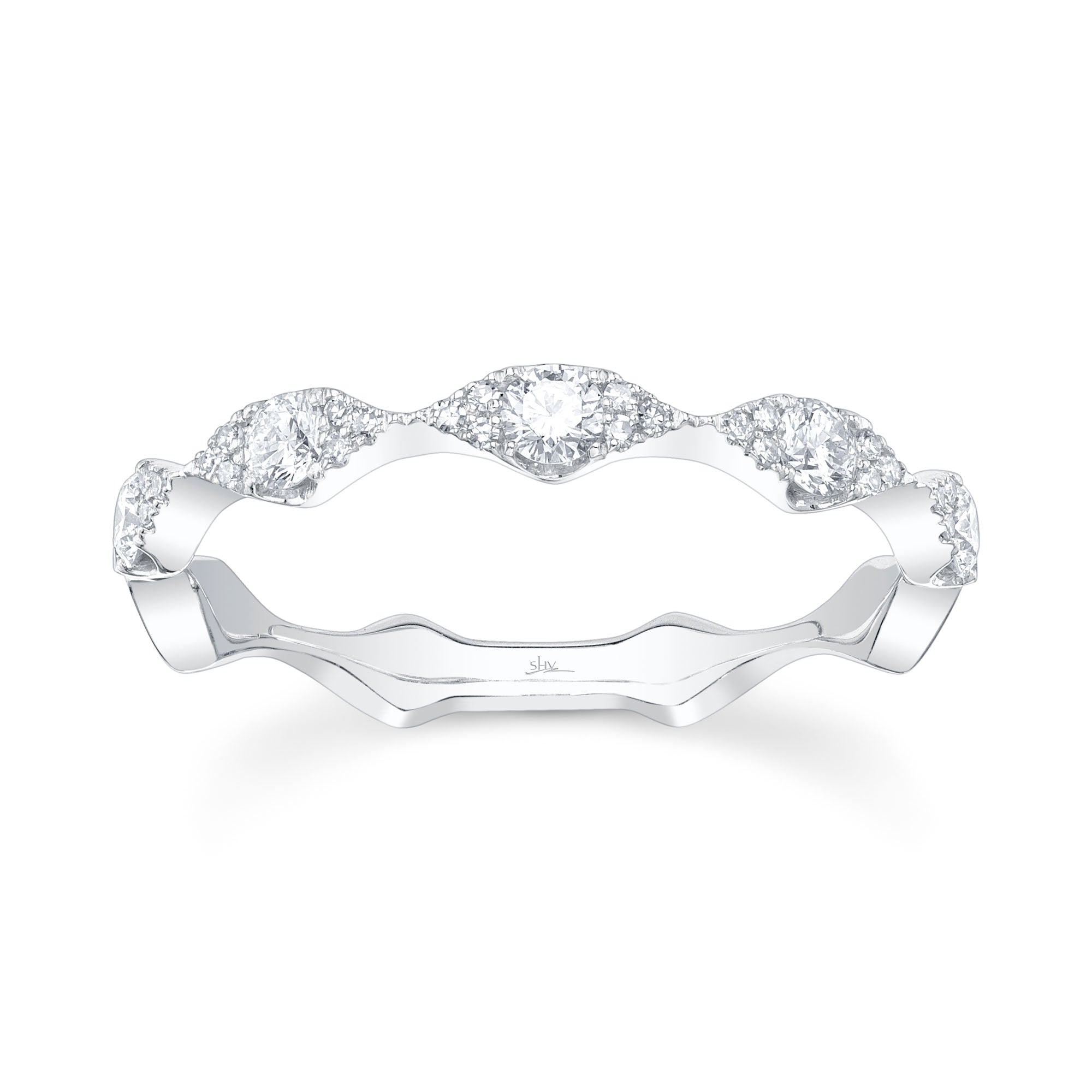 0.38CT 14K W/G DIAMOND LADYS BAND