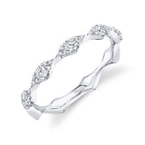 0.38CT 14K W/G DIAMOND LADYS BAND SZ 8