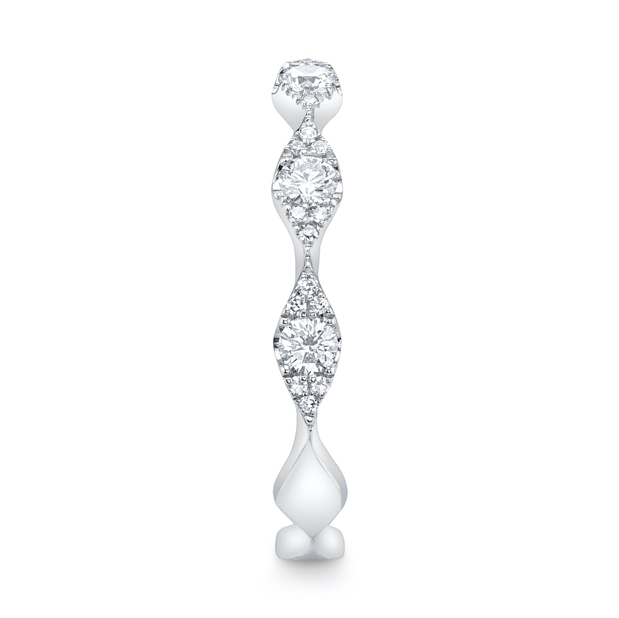 0.38CT 14K W/G DIAMOND LADYS BAND