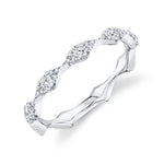 0.38CT 14K W/G DIAMOND LADYS BAND SZ 6