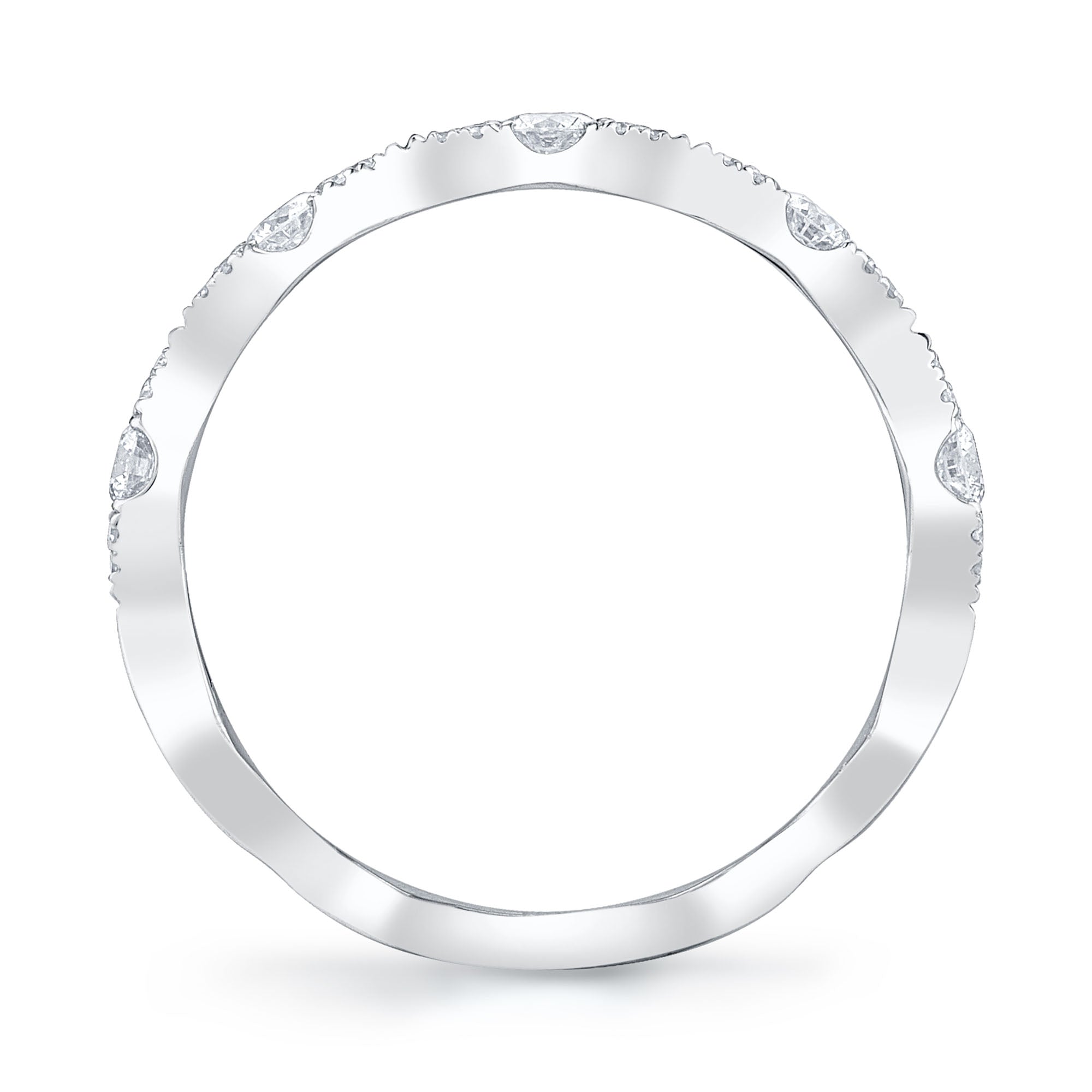 0.38CT 14K W/G DIAMOND LADYS BAND