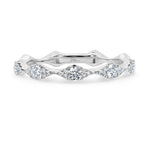 0.38CT 14K W/G DIAMOND LADYS BAND SZ 6