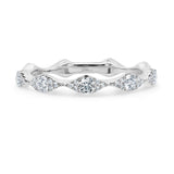 0.38CT 14K W/G DIAMOND LADYS BAND SZ 6