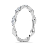 0.38CT 14K W/G DIAMOND LADYS BAND SZ 6