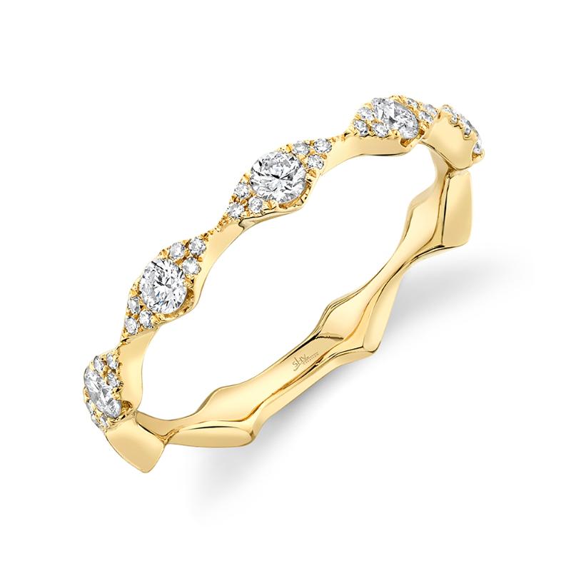 0.38CT 14K Y/G DIAMOND LADYS BAND SZ 6