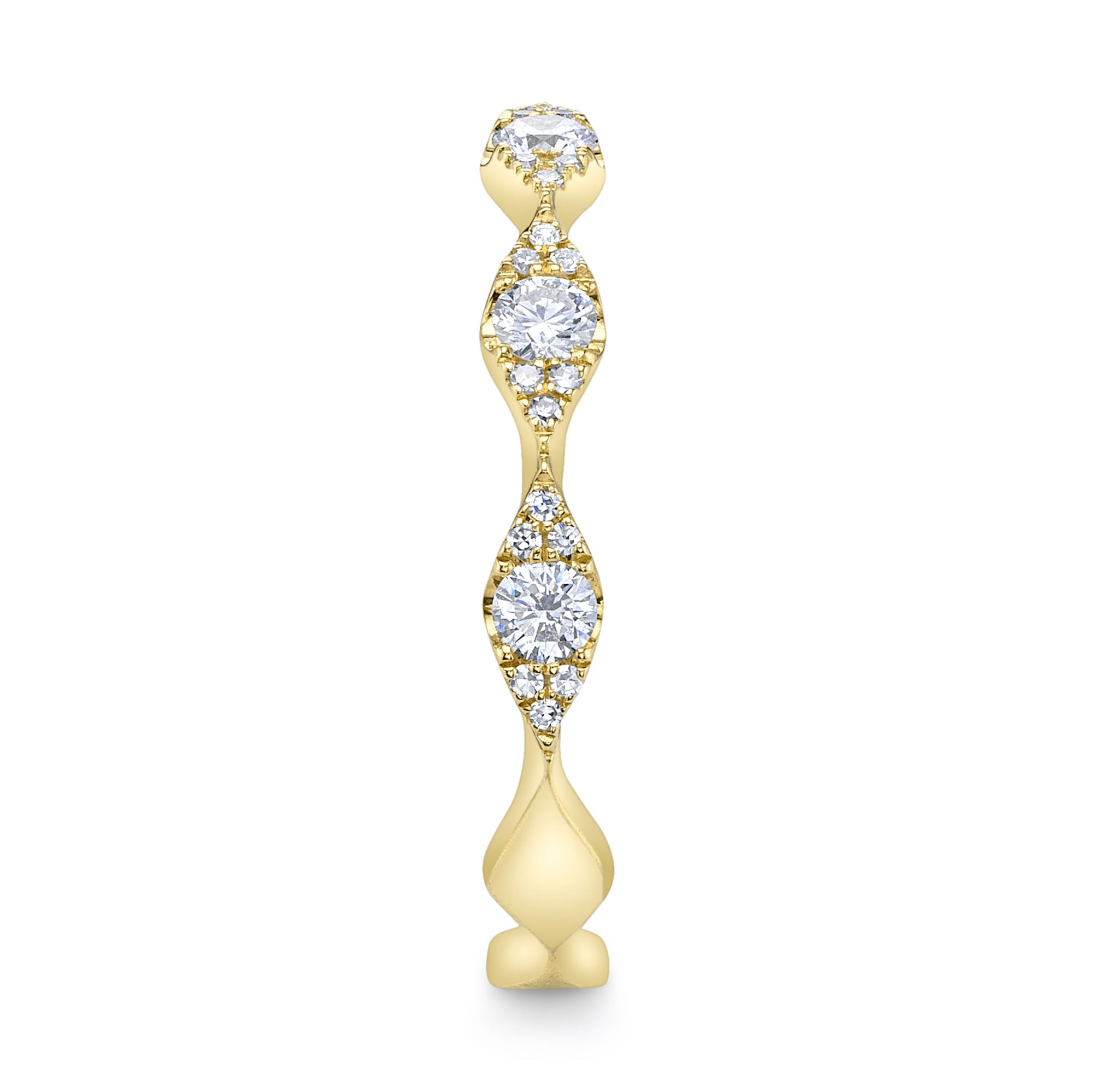 0.38CT 14K Y/G DIAMOND LADYS BAND