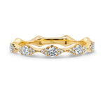 0.38CT 14K Y/G DIAMOND LADYS BAND SZ 6