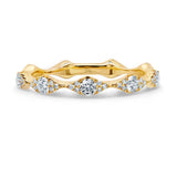 0.38CT 14K Y/G DIAMOND LADYS BAND SZ 6