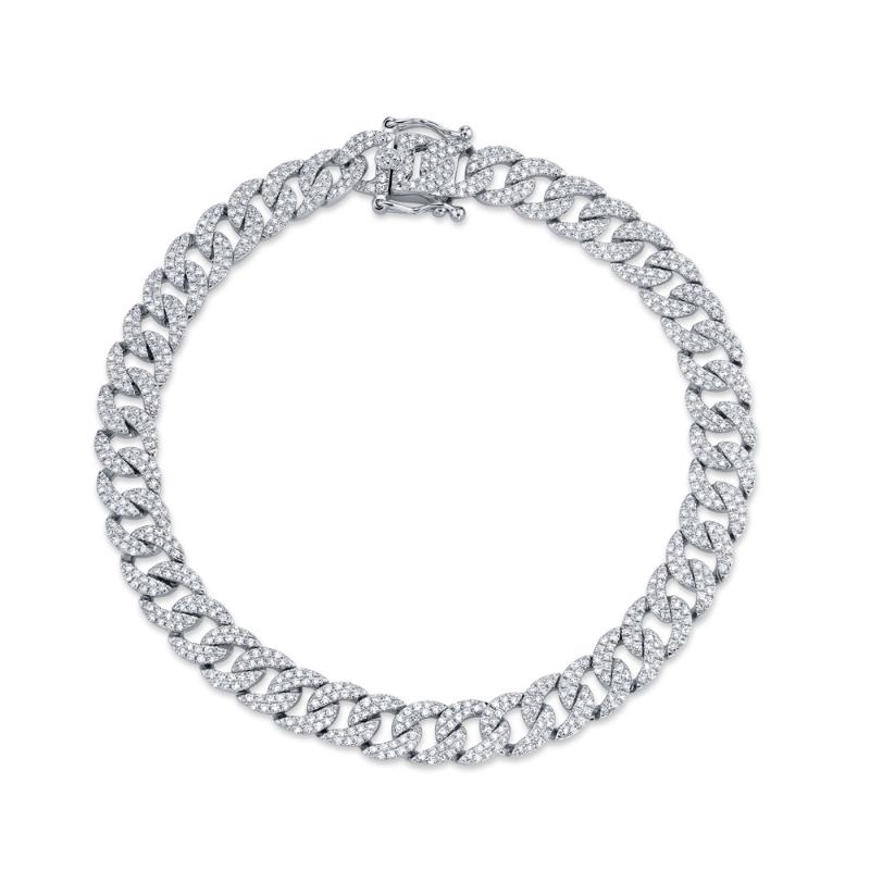 1.69CT 14K W/G DIAMOND PAVE LINK BRACELET