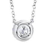 0.20CT-CTR(ROUND) 0.05CT-SIDE 14K W/G DIAMOND NECKLACE