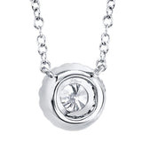 0.20CT-CTR(ROUND) 0.05CT-SIDE 14K W/G DIAMOND NECKLACE