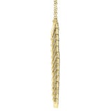 0.29CT 14K Y/G DIAMOND FEATHER NECKLACE