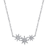 0.09CT 14K W/G DIAMOND STAR NECKLACE