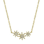 0.09CT 14K Y/G DIAMOND STAR NECKLACE