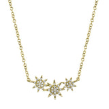 0.09CT 14K Y/G DIAMOND STAR NECKLACE