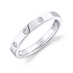 0.09CT 14K W/G DIAMOND LADYS BAND