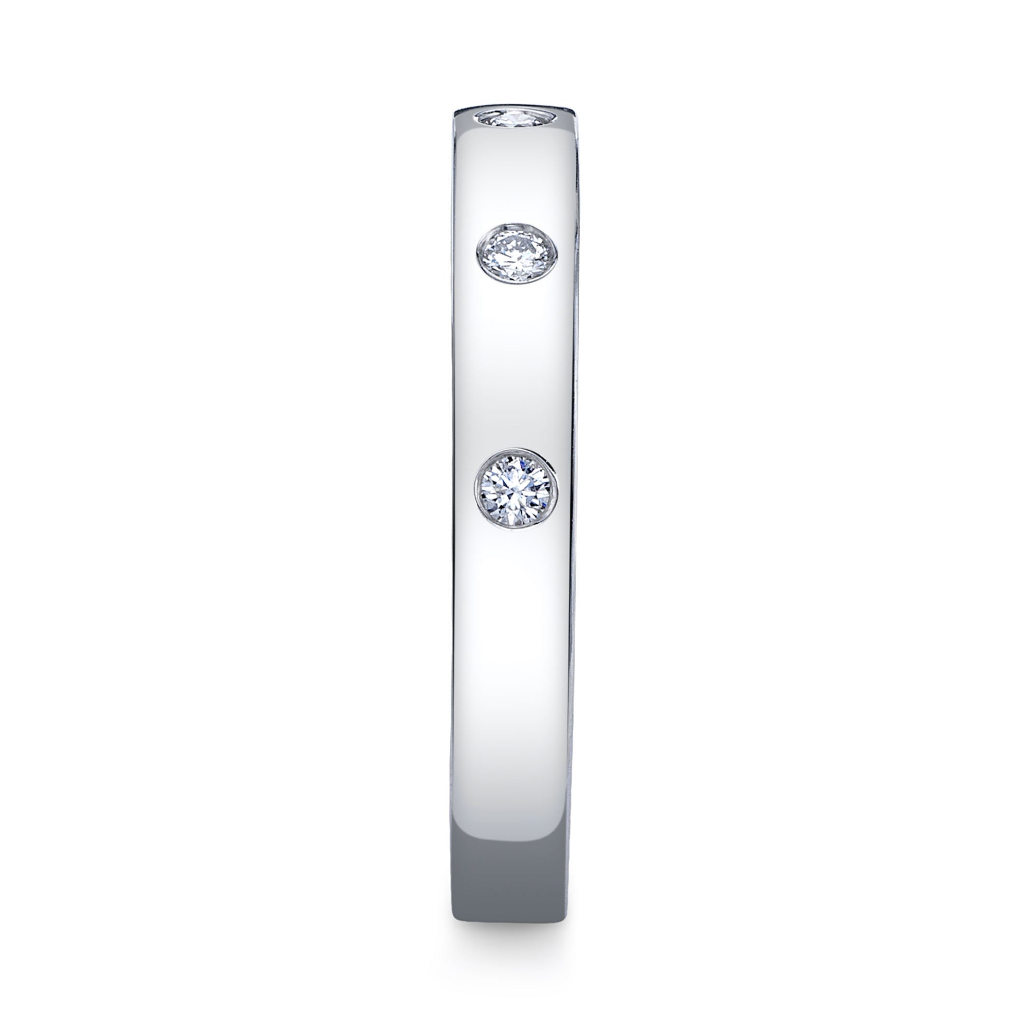 0.09CT 14K W/G DIAMOND LADYS BAND