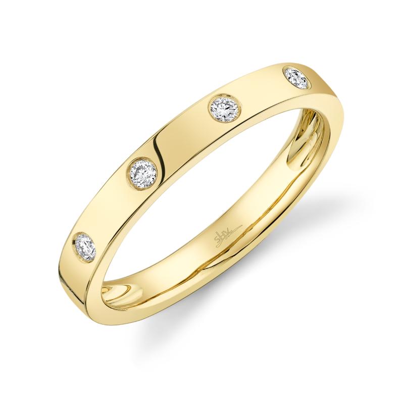 0.09CT 14K Y/G DIAMOND LADYS BAND