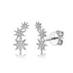 0.06CT 14K W/G DIAMOND STAR STUD EARRING